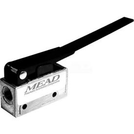 Bimba-Mead Air Valve, 3 Port, 2 Pos, Mechanical, 1/8" NPTF Port, Extended Leaf Actr