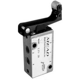 5 Port, 2 Pos, Mechanical, 1/8" NPTF Port, One-Way Roller Leaf Actr