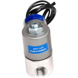 Air Valve Solenoid, 1/4" NPTF, 3 Port, 2 Pos, Normally Closed, 24VDC