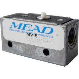Air Valve, 3 Port, 2 Pos, Mechanical, 1/8" NPTF Port, Pin Plunger Actuator