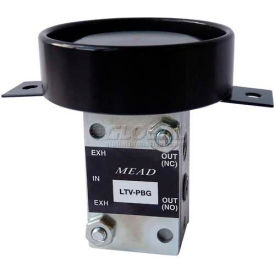 Air Valve, 5 Port, 2 Pos, Manual, 1/8" NPTF Port, Button Guard For Panel Mount