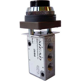 5 Port, 2 Pos, Manual, 1/8" NPTF Port, Black Flush Head Actr