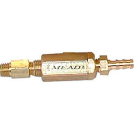 Flow Control In-Line, 10-32 Male Port, Barb For 1/4" Tube