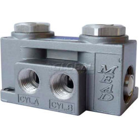 Air Valve, 5 Port, 2 Pos, Double Bleed, 1/4" NPTF
