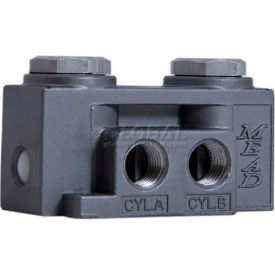 Air Valve, 5 Port, 2 Pos, Double Pressure Pilot, 1/4" NPTF