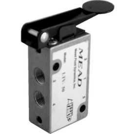 5 Port, 2 Pos, Manual, 1/8" NPTF Port, Fingertip Lever Actuator