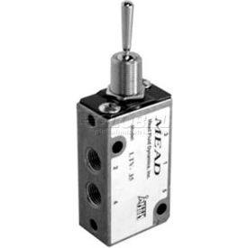 Air Valve 5 Port, 2 Pos, Manual, 1/8" NPTF Port, Flip Toggle Actuator, Detent Rtn