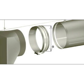 16" Gray Inlet Section Zip-A-Duct™