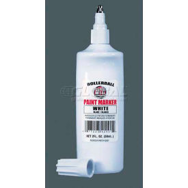 Super Met-Al Marker, 2 Oz Squeeze Action Rollerball Paint Marker- White