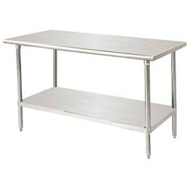 304 Stainless Steel Table, 96 x 36", Undershelf, 16 Gauge