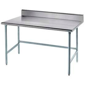430 Stainless Steel Table, 48 x 24", 5" Backsplash, 16 Gauge