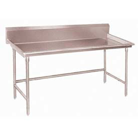 304 Stainless Steel Sorting Table, 72 x 30", 10-1/2" Backsplash, 16 Gauge