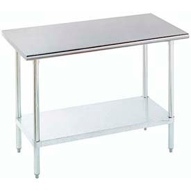 Stainless Steel Table, 36 x 30", Adjustable Undershelf, 16 Gauge