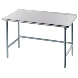 304 Stainless Steel Table, 30 x 24", 1-1/2" Backsplash, 16 Gauge
