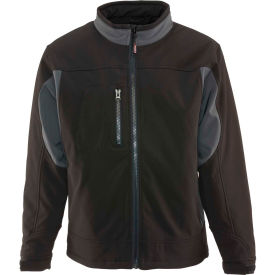 Insulated Softshell Jacket Regular, Black & Charcoal - 2XL
