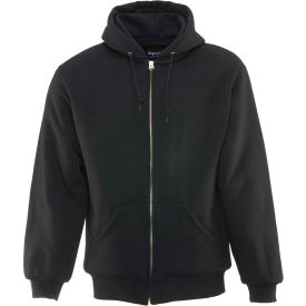 Insulated Quilted Sweatshirt Regular, Black - 2XL