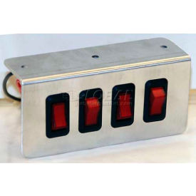 Switch Panel, Quad, On-Off Illuminated - Min Qty 2