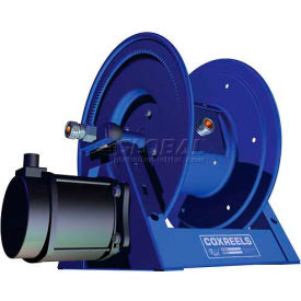 HD Motorized Power Cord Reel: 250'/12 Ga & 200'/10 Ga Cap,30A w/115VAC Motor