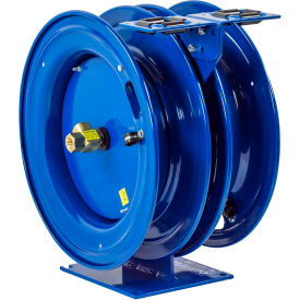 1/4"x50' 300 PSI Dual Purpose Spring Retractable Low Pressure Steel Hose Reel
