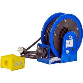 Coxreels Compact Heavy Duty Power Cord Reel with Quad 4 Plug Industrial 12Ga