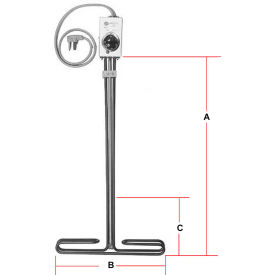Steel, 3 Phase, 48" L, 2" NPT: Max Temp 180F