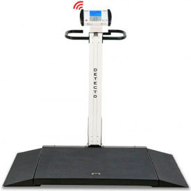 Digital Foldable Wheelchair Scale w/ Wheels & Built in Ramps, 1000 lb x 0.2 lb