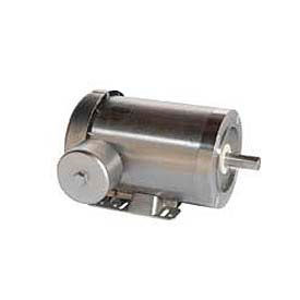 3-Phase Washguard Duty Motor 1.5/1HP, 1.12/.75KW, 1740/1440RPM.56, TEFC, 208 230/460V