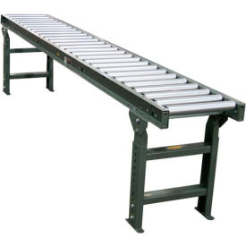 18"W Gravity Roller Conveyor, 5'L, 1.9" Roller Diameter, 6" Roller Centers
