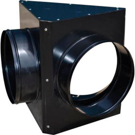 12" Dia. Dual Outlet Duct Adaptor For HVF310 Heater, Black