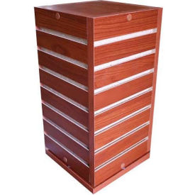 Slatwall Counter Top Cube Display Fixture-Cherry with Spinner Base