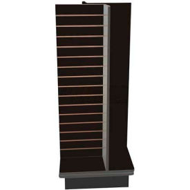 Slatwall 4-Way Display Fixture-Black with Spinner Base and Casters