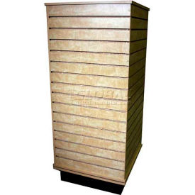 Slatwall Cube Display Fixture-Birch with Spinner Base and Casters