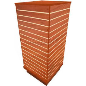 Slatwall Cube Display Fixture-Cherry with Spinner Base and Casters