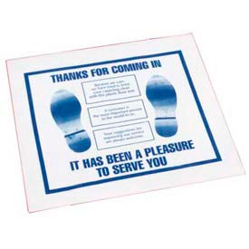 Plastic Vehicle Floor Mats Roll, White - 500 Mats/Roll