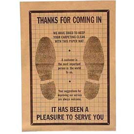 Paper Vehicle Floor Mats, Brown - 500 Mats/Case