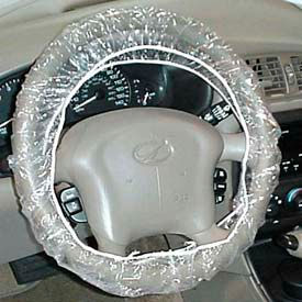 Plastic Steering Wheel Covers, Clear - 500 Covers/Case