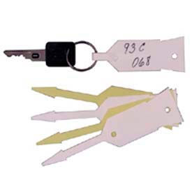 Plastic Key Tags, Yellow - 1000 Tags/Pack