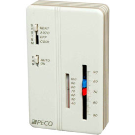 PECO Compatible Zone Sensor SP155-011 Heat-Off-Cool Switch, On-Auto Fan Control, Dual Temp Adj