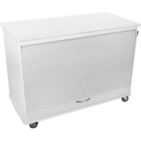 White Medium Polyethylene Mobile Lab Cabinet, 48"W x 24"D x 35"H