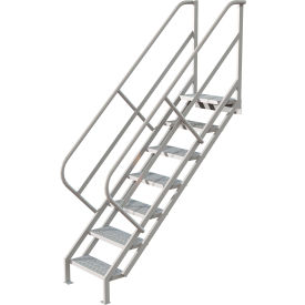 7 Step Industrial Access Stairway Ladder, Perforated