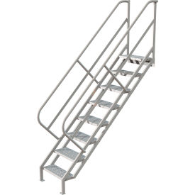8 Step Industrial Access Stairway Ladder, Perforated