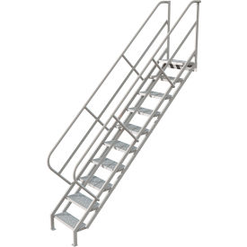10 Step Industrial Access Stairway Ladder, Perforated