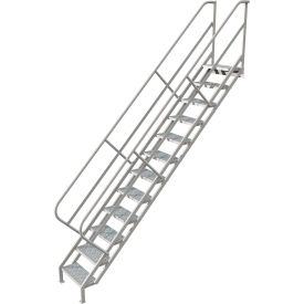 12 Step Industrial Access Stairway Ladder, Perforated