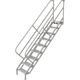 9 Step Industrial Access Stairway Ladder, Perforated
