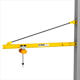 HD Wall Bracket Jib Crane, 18' Span & 200° Rotation, 1000 Lb Capacity