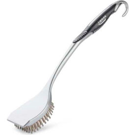 Long Handle Grill Brush, Stainless Steel, 19", Black/Gray