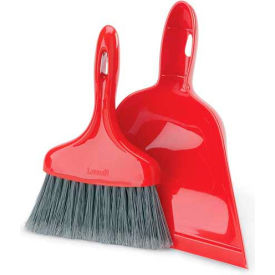Libman Commercial Dust Pan With Whisk Broom - Red