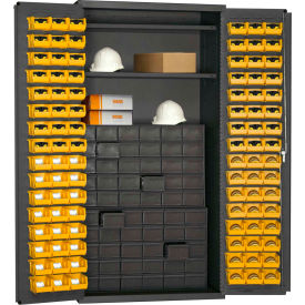 Small Parts Storage Cabinet w/60 drawers, 96 Small Bins, 2 Shelves