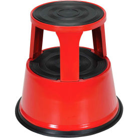 Rolling Step Stool - Red