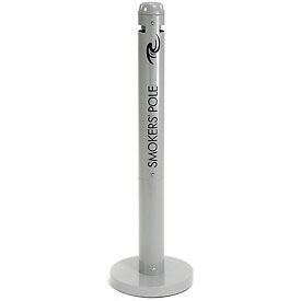 Smokers Pole, Silver Metallic 4" Dia. x 42-1/2"H